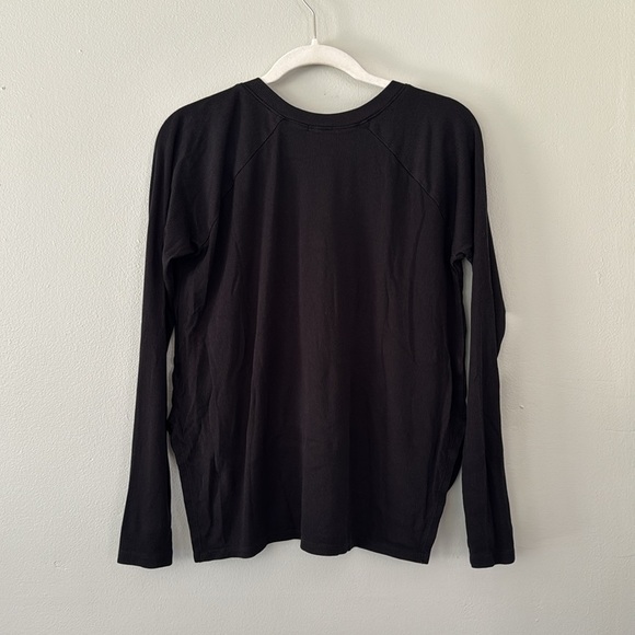 PJ Harlow Frankie Rib Knit Side Slit Sweatshirt - Black - Picture 4 of 4